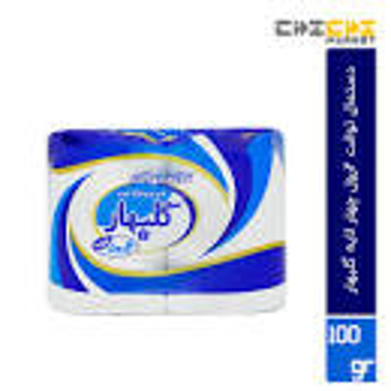 تصویر از دستمال توالت دوقلو گلبهار