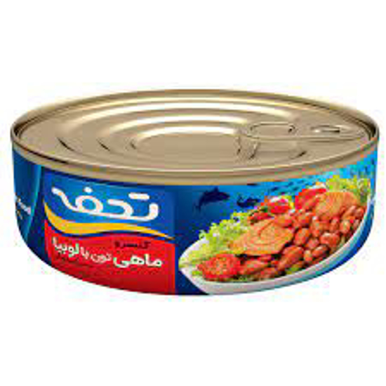 تصویر از کنسروتن ماهی لوبیاباسس گوجه فرنگی تحفه