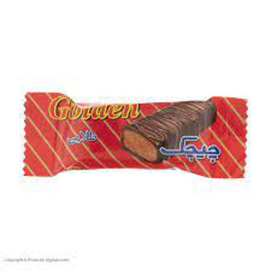 تصویر از شکلات طلایی روکش کاکائو فله چیچک